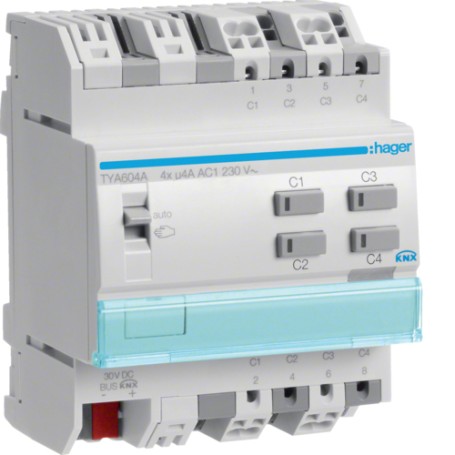 Hager TYA604A presa energia Grigio (TYA604A)
