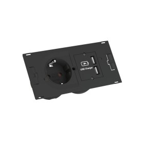 Bachmann DUE prolunghe e multiple 0,2 m 1 presa(e) AC Interno Nero (929.040)