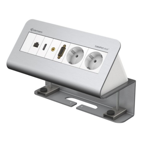 Kindermann 7430000014 cassetta di scarico Tipo F Alluminio, Bianco