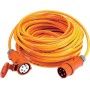 AS Schwabe Strom Verlängerungskabel [ CEE-Stecker - CEE-Kupplung] 32 A Orange 25.00 m mit Phasenwender 59643 (59643)