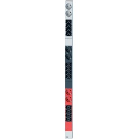 Steckdosenleiste vertikal 12 x C13 + 6 x Schutzkontakt, 3-phasig, CEE 16 A rot Hersteller: Bachmann (691783)