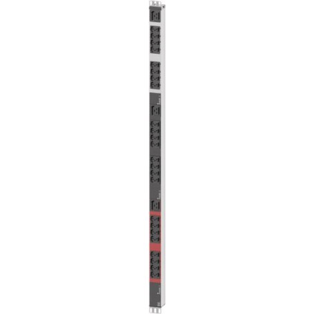 Steckdosenleiste vertikal 24 x C13 + 3 x C19, 3-phasig, Stecker CEE 16 A rot Hersteller: Bachmann (691786)