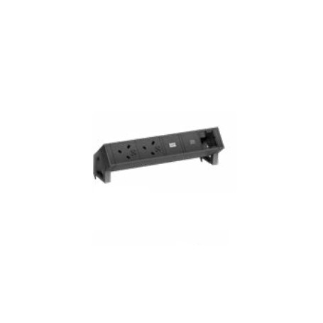 Bachmann DESK 2 prolunghe e multiple 2 presa(e) AC Interno Nero (902.974)