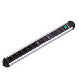Bachmann PRIMO prolunghe e multiple 1,75 m 6 presa(e) AC Interno Alluminio, Nero (331.074)