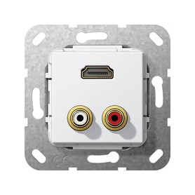 GIRA 4846986 presa energia 2 x RCA + HDMI Bianco (567403)
