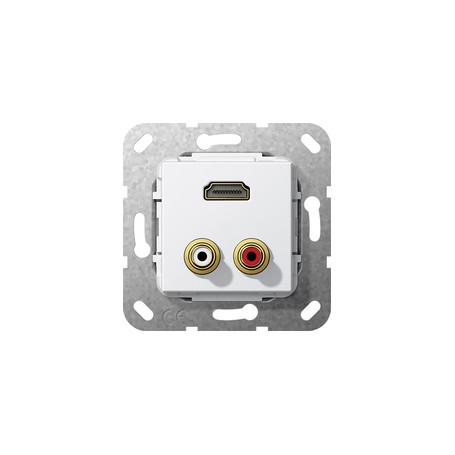 GIRA 4846986 presa energia 2 x RCA + HDMI Bianco (567403)