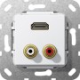 GIRA 4846986 presa energia 2 x RCA + HDMI Bianco (567403)
