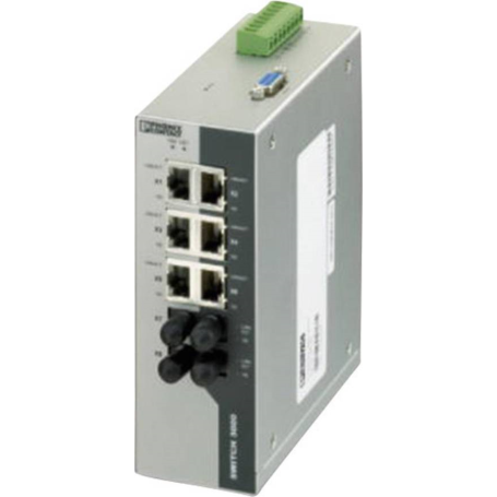 Phoenix Contact Industrial Ethernet Switch - FL SWITCH 3006T-2FX ST 2891037 24 V/DC Anzahl Ethernet Ports 6 Anzahl LWL P (289103