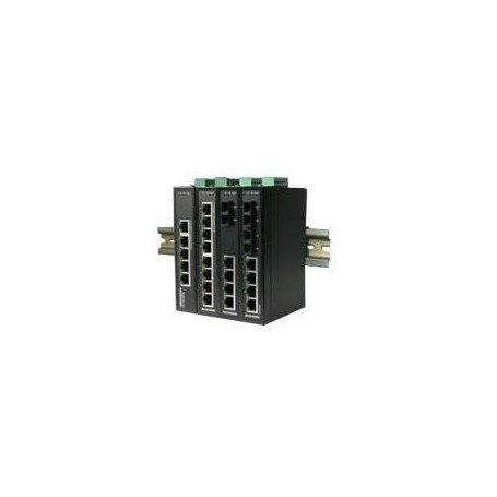 MICROSENS Fast Ethernet Industrial Switch Entry Line - Switch - 8 x 10/100 - an DIN-Schiene montierbar (MS655140X)