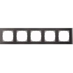 Merten MEG4050-3669 Placca copripresa e copri interruttori Alluminio, Nero