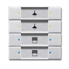 Busch-Jaeger 6127/02-83 Alluminio, Argento (2CKA006117A0211)