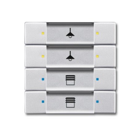 Busch-Jaeger 6127/02-83 Alluminio, Argento (2CKA006117A0211)