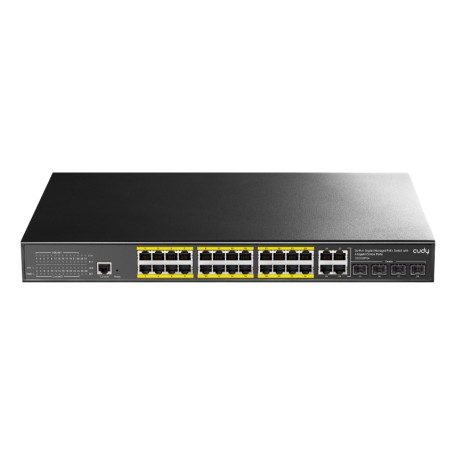 Cudy GS2028PS4 Gestito L2 Gigabit Ethernet (10/100/1000) Supporto Power over Ethernet (PoE) 1U Nero (GS2028PS4-300W)