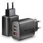 NGS ERA 65W BLACK Universale Nero AC Ricarica rapida Interno (ERA65WBLACK)