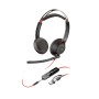 HP Poly Cuffie stereo Poly Blackwire 5220 con connettore USB-C + spina da 3,5 mm + adattatore USB-C/A (8X231AA)