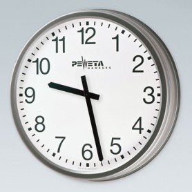 PEWETA 71.730.411 orologio da parete e da tavolo Rotondo Nero, Metallico, Bianco