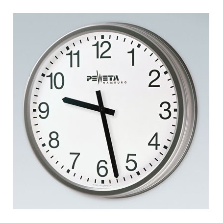 PEWETA 71.730.411 orologio da parete e da tavolo Rotondo Nero, Metallico, Bianco
