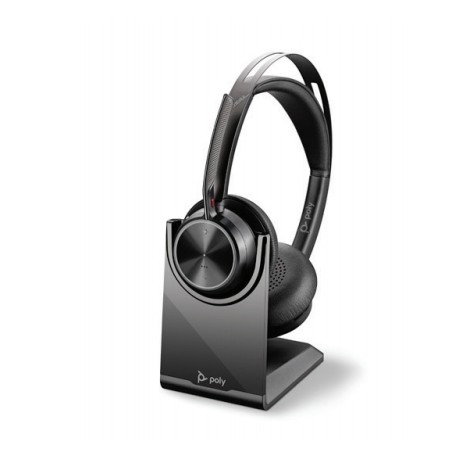 POLY Voyager Focus 2 UC Cuffia Padiglione auricolare USB tipo A Bluetooth Base di ricarica Nero (213727-02)