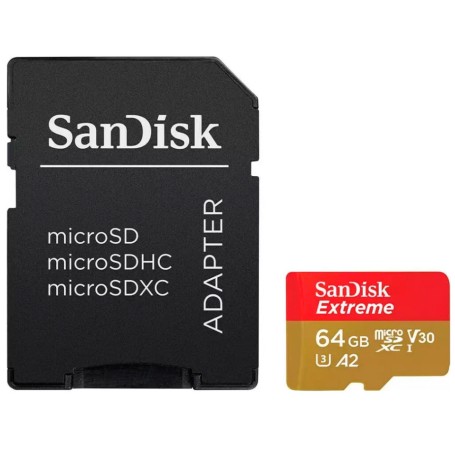 SanDisk Extreme PLUS 64 GB MicroSDXC Classe 10 (SDSQXBU-064G-GN6MA)