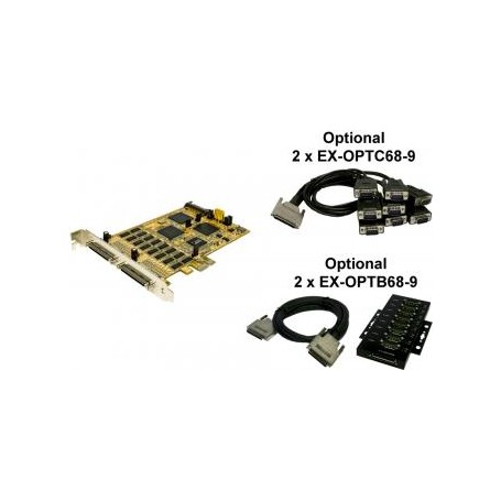 EXSYS GmbH PCIe 16S Seriell RS-232 Karte, ohne Octopus Kabel (EX-44016-2WO)