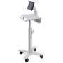 Ergotron StyleView Tablet Cart, SV10 Alluminio, Bianco Carrello multimediale (SV10-1400-0)