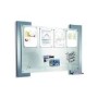 kerkmann Infoboard Look (B)900 x (H)700 mm, Innenbereich aus satiniertem Glas, Metall-Rückwand aus Stahl, - 1 Stück (6518)