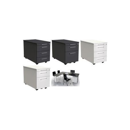 kerkmann Rollcontainer ARTLINE, 1 Schub, weiß 1 Utensilienfach + 1 Schubkasten + 1 Hängeregistraturauszug, - 1 Stück (7479)