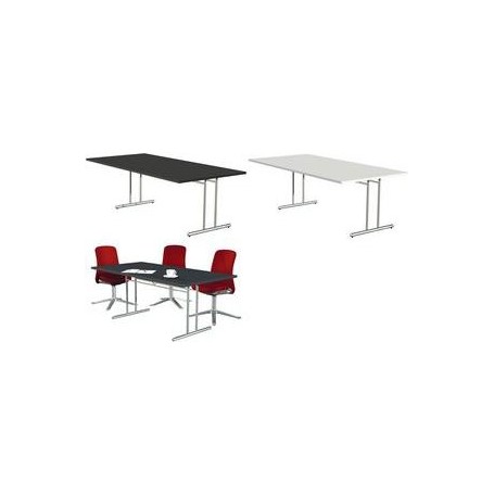 kerkmann Konferenztisch ARTLINE (B)2.000 mm, anthrazit (B)2.000 x (T)1.000 x (H)720 mm, C-Fuß-Gestell aus ver - 1 Stück (7445)