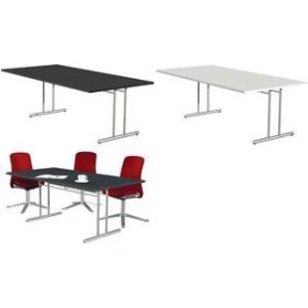 kerkmann Konferenztisch ARTLINE (B)2.000 mm, weiß (B)2.000 x (T)1.000 x (H)720 mm, C-Fuß-Gestell aus ver - 1 Stück (7446)