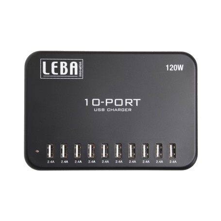 Leba NoteCharge NCHAR-U10-SC Caricabatterie per dispositivi mobili Tablet, Universale Nero USB Ricarica rapida Interno