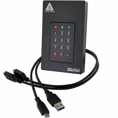 Apricorn AFL3-5TB disco rigido esterno 5400 Giri/min USB Type-A / USB Type-C 3.2 Gen 1 (3.1 Gen 1) Nero (AFL3- 5TB)