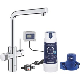 Kit di avviamento GROHE Blue Pure Minta, beccuccio a L, testina filtrante, flussometro, filtro taglia S, cromato (30589000)