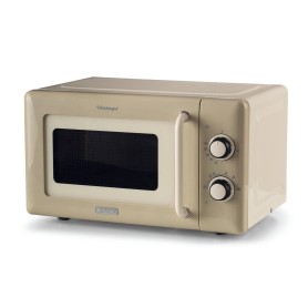 Ariete Linea Vintage 3960 Forno a microonde Vintage, 800W, Capacità 20L, 3 funzioni, 6 livelli di cottura, Timer, Beige (3960CR)