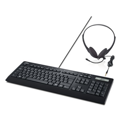 Fujitsu KB950 Phone tastiera Ufficio USB QWERTZ Tedesco Nero (S26381-F950-L420)