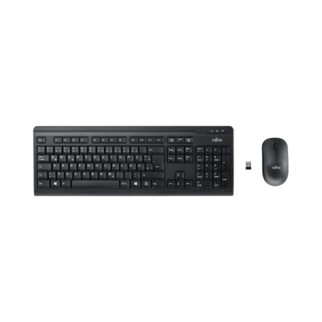 Fujitsu Wireless Keyboard Set LX410 tastiera Mouse incluso Ufficio RF Wireless QWERTY Italiano Nero (S26381-K410-L485)