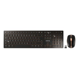 CHERRY DW 9100 SLIM tastiera Mouse incluso RF senza fili + Bluetooth QWERTZ Tedesco Nero (JD-9100DE-2)