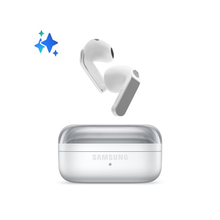 Samsung Galaxy Buds4, White, Corpo in metallo, Altoparlante a 1 via, equalizzatore adattivo, Chiamate cristalline, Audio a 360° (SM-R540NZWAITV)