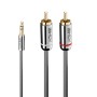 Lindy 35333 cavo audio 1 m 3.5mm 2 x RCA Antracite (LINDY35333)