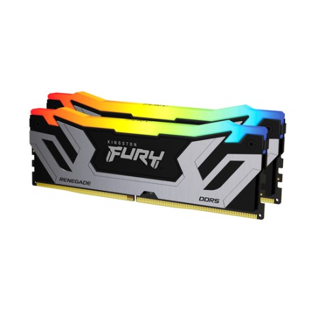 Kingston Technology FURY 48GB 8400MT/s DDR5 CL40 CUDIMM (Kit da 2) Renegade RGB Silver XMP (KF584CU40RSAK2-48)