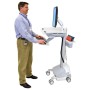 Ergotron StyleView EMR with LCD Arm, SLA Powered, EU Alluminio, Grigio, Bianco Carrello multimediale (SV42-6201-2)