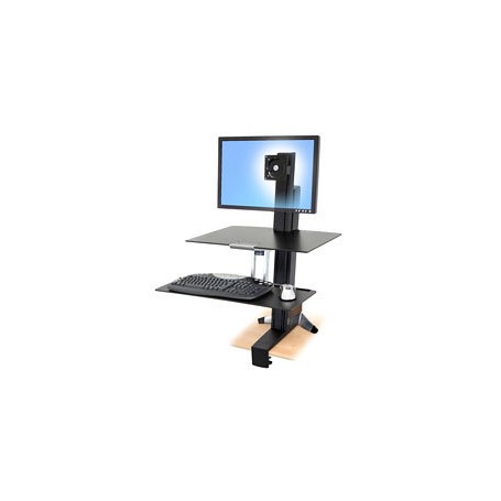 Ergotron WorkFit-S, Single HD with Worksurface+ Nero Supporto multimediale (33-351-200)