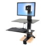 Ergotron WorkFit-S, Single HD with Worksurface+ Nero Supporto multimediale (33-351-200)