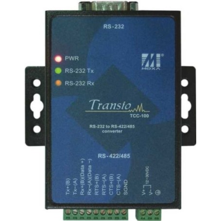 Moxa TCC-100I Isolated RS-232 - RS-422/485 Converter convertitore multimediale di rete 0,9216 Mbit/s (TCC-100I)