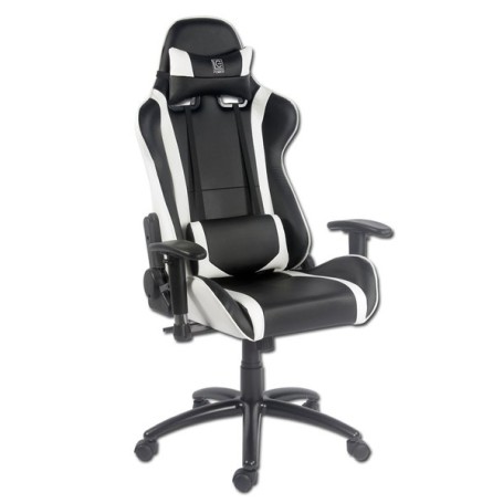 LC-Power LC-GC-2 sedia per videogioco Sedia da gaming per PC Nero, Bianco (LC-GC-2)