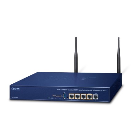 PLANET Wi-Fi 6 AX1800 Dual Band VPN router wireless Gigabit Ethernet Blu (VR-300PW6)
