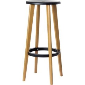 Barhocker Woody 2er schwarz (THWOOD.23.01)