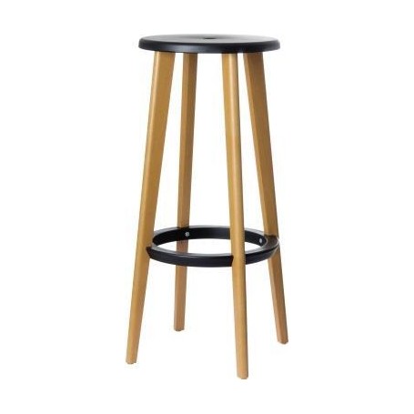 Barhocker Woody 2er schwarz (THWOOD.23.01)