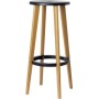Barhocker Woody 2er schwarz (THWOOD.23.01)