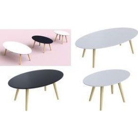 easyDesk Beistelltisch scandi TBS115.23.01 60x115cm buche/schwarz (TBS115.23.01)