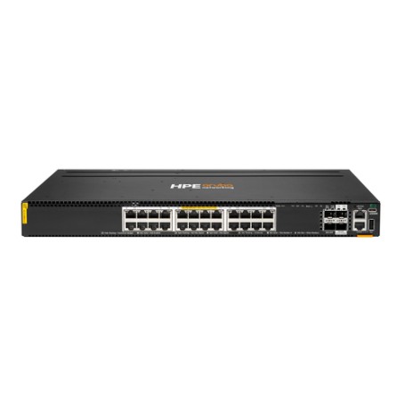 HPE Aruba Networking CX 6300M 24p Smart Rate 1G/2.5G/5G/10G Class6 PoE 2p 50G 2p 25G Switch (R8S89A)